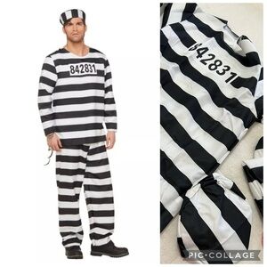 Spirit Halloween Adult Jailbird Costume size S/M